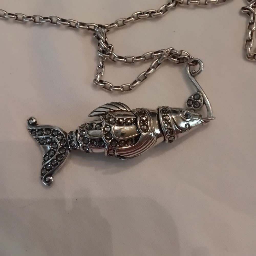 Brighton Silver Fish Pendant Necklace